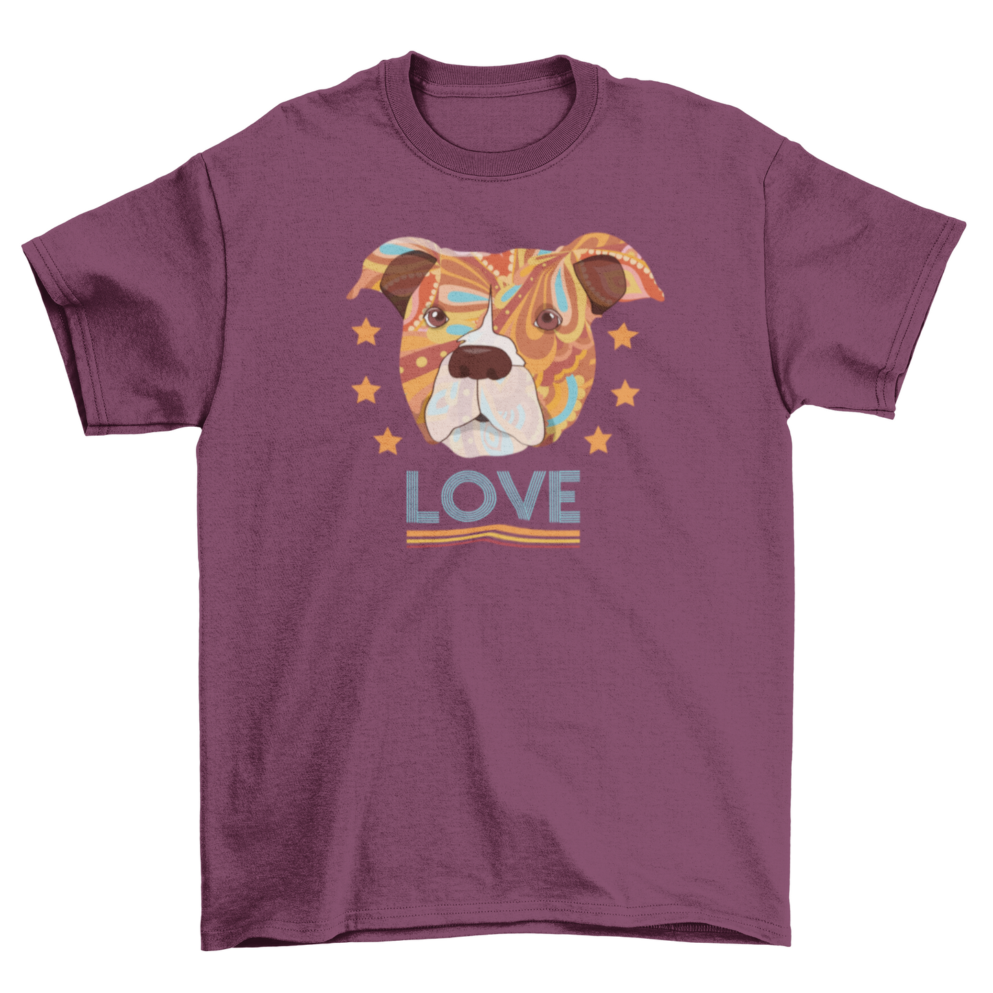 Pit Bull Terrier Head Love Dog T-Shirt