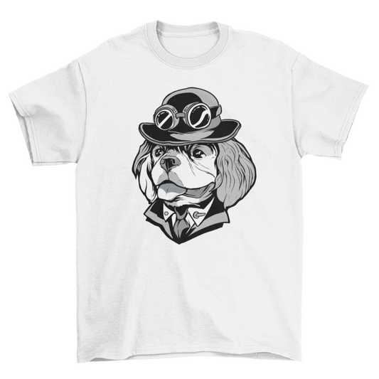 Cavalier Steampunk Dog T-Shirt Design