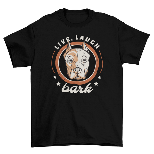Pitbull Dog Badge T-Shirt Design