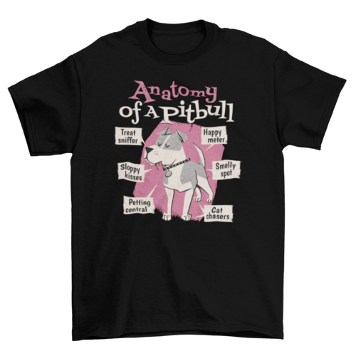 Pitbull Dog Animal Cute T-Shirt Design