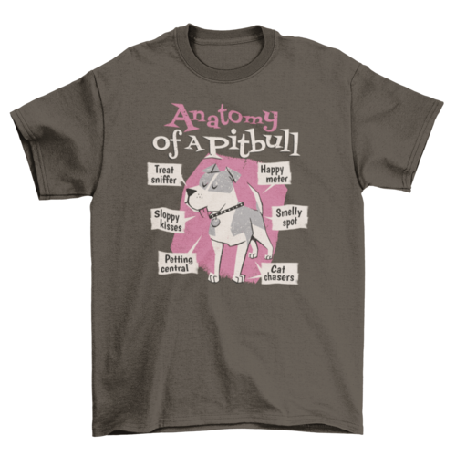 Pitbull Dog Animal Cute T-Shirt Design
