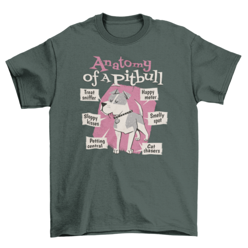 Pitbull Dog Animal Cute T-Shirt Design